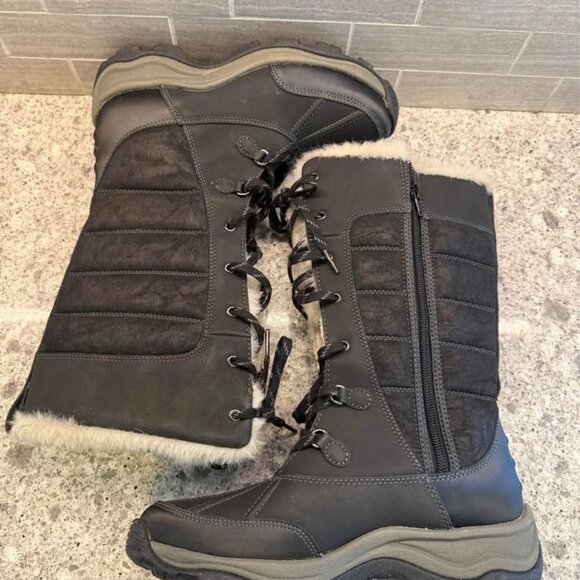 Clark’s‎ Women’s Mid Calf Black Mazlyn Mill Faux Fur Lined Winter Boots-Size 7M - Picture 2 of 10